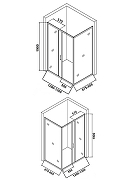 Душевой уголок Orange 130x90 E23-13090TB профиль Черный матовый стекло прозрачное-4