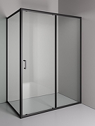 Душевой уголок Orange 140x90 E23-14090TB профиль Черный матовый стекло прозрачное-2
