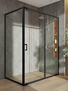 Душевой уголок Orange 150x90 E23-15090TB профиль Черный матовый стекло прозрачное-4