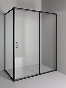 Душевой уголок Orange 150x90 E23-15090TB профиль Черный матовый стекло прозрачное-2