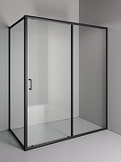 Душевой уголок Orange 160x90 E23-16090TB профиль Черный матовый стекло прозрачное-2