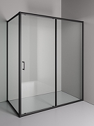 Душевой уголок Orange 160x90 E23-16090TB профиль Черный матовый стекло прозрачное-2