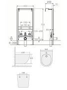 Комплект биде с инсталляцией Agger ATI03310 Белый-1