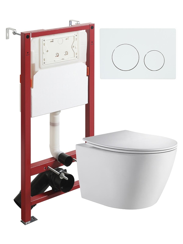Комплект унитаза с инсталляцией Orange CI07-150W+APB188 