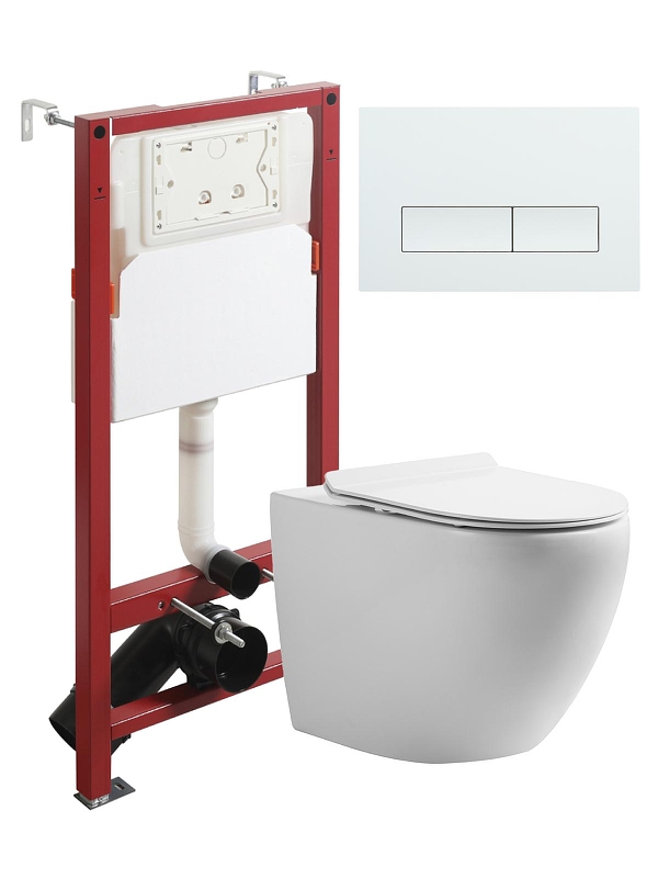 Комплект унитаза с инсталляцией Orange CI07-100W+APB288 