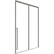 Душевая дверь Timo TDSS-120/13C-8L 1200x2000 T48L раздвижная профиль Никель стекло прозрачное