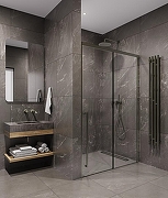 Душевая дверь Timo TDSS-120/13C-8L 1200x2000 T48L раздвижная профиль Никель стекло прозрачное-2