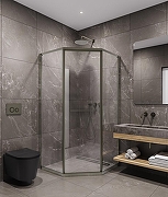 Душевой уголок Timo TTSS-100/13C-8L 1000x1000x2000 T33L раздвижной профиль Никель стекло прозрачное-2