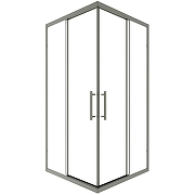 Душевой уголок Timo TKSS-100/13C-8 1000x1000x2000 T37 раздвижной профиль Никель стекло прозрачное