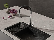 Смеситель для кухни Cersanit Zen 68249 Хром Черный-13