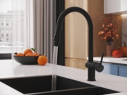 Смеситель для кухни Cersanit Brasko 68225 Черный матовый-12