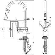 Смеситель для кухни Cersanit Brasko 68225 Черный матовый-15