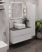 Тумба под раковину Aquanet Алвита New 100 344135 Белая матовая-13