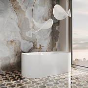 Ванна из искусственного камня Salini Perla 170х80 1049201M Белая матовая-14