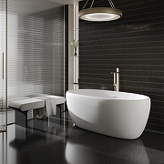 Ванна из искусственного камня Salini Luce 150х75 100122M Белая матовая-7