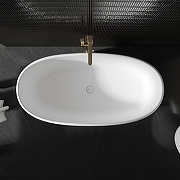 Ванна из искусственного камня Salini Luce 150х75 100122M Белая матовая-8