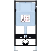 Комплект унитаза с инсталляцией Jacob Delafon Struktura EDE103-CP с сиденьем Микролифт и клавишей смыва Хром-4