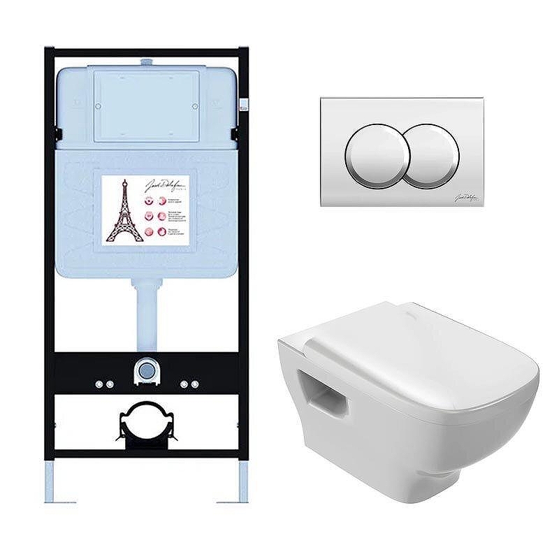 Комплект унитаза с инсталляцией Jacob Delafon Struktura EDE103-CP 