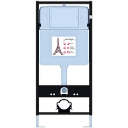Комплект унитаза с инсталляцией Jacob Delafon Struktura EDF103-00 с сиденьем Микролифт и Белой глянцевой клавишей смыва-4