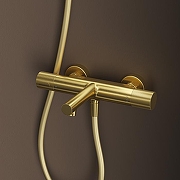 Смеситель для ванны Iddis Duna DUNMG02i74WA с термостатом Золото матовое-3