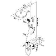 Душевая система Iddis Duna DUNSBSTi06 с термостатом Хром-7