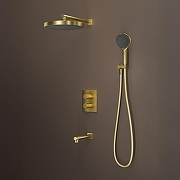 Душевая система Iddis Duna DUNMGSTi68 с термостатом Золото матовое-2