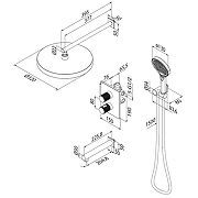 Душевая система Iddis Duna DUNMGSTi68 с термостатом Золото матовое-7