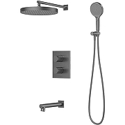 Душевая система Iddis Duna DUNGMSTi68 с термостатом Графит матовый-1
