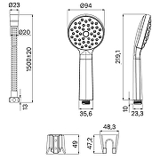 Душевой гарнитур Iddis Buena BUE1FW0i16 Белый матовый-8