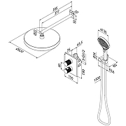 Душевая система Iddis Duna DUNGM0Ti67 с термостатом Графит матовый-6