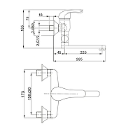 Смеситель для ванны Olive's Olisan Profi PF15102 универсальный Хром-2