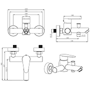 Смеситель для ванны Olive's Olisan Steel ST1201 Нержавеющая сталь-2