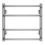 Водяной полотенцесушитель Azario Ferrara 500x500 П4 AZ09155 нижнее/диагональное подключение, G 1/2 Хром-2