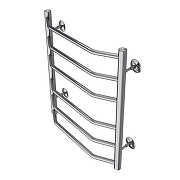 Водяной полотенцесушитель Azario Ravenna 500x600 П6 AZ07156 нижнее/диагональное подключение, G 1/2 Хром-1