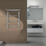 Водяной полотенцесушитель Azario Verona 400x600 П6 AZ04146P с полкой, нижнее/диагональное подключение, G 1/2 Хром-3