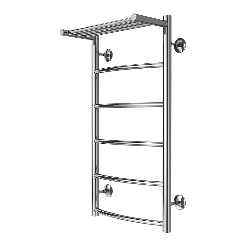Водяной полотенцесушитель Azario Verona 400x800 П5 AZ04148P с полкой, нижнее/диагональное подключение, G 1/2 