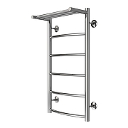 Водяной полотенцесушитель Azario Verona 400x800 П5 AZ04148P с полкой, нижнее/диагональное подключение, G 1/2 Хром