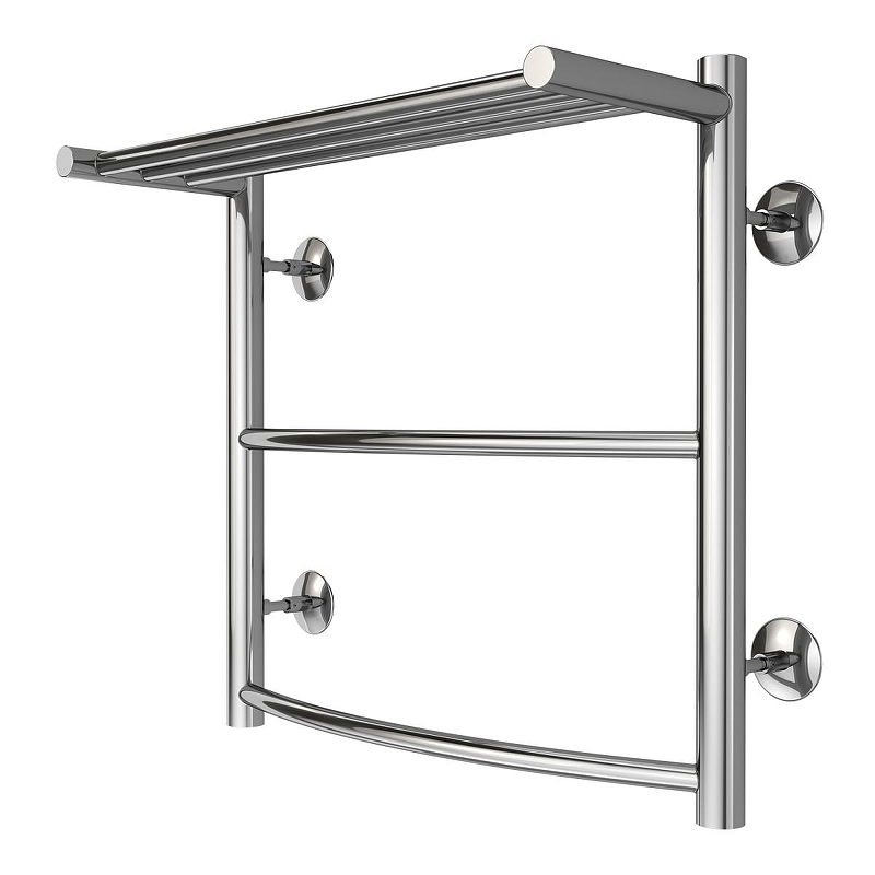 Водяной полотенцесушитель Azario Verona 500x500 П5 AZ04155P с полкой, нижнее/диагональное подключение, G 1/2 