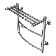 Водяной полотенцесушитель Azario Verona 500x500 П5 AZ04155P с полкой, нижнее/диагональное подключение, G 1/2 Хром-1