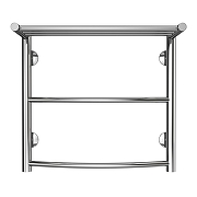 Водяной полотенцесушитель Azario Verona 500x500 П5 AZ04155P с полкой, нижнее/диагональное подключение, G 1/2 Хром-2