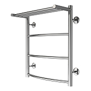 Водяной полотенцесушитель Azario Verona 500x600 П6 AZ04156P с полкой, нижнее/диагональное подключение, G 1/2 Хром