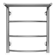 Водяной полотенцесушитель Azario Verona 500x600 П6 AZ04156P с полкой, нижнее/диагональное подключение, G 1/2 Хром-2