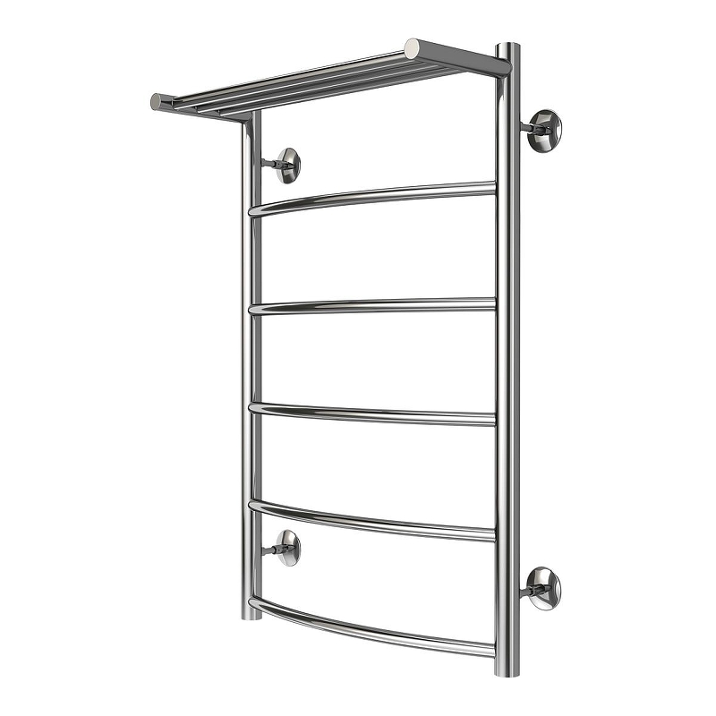 Водяной полотенцесушитель Azario Verona 500x800 П8 AZ04158P с полкой, нижнее/диагональное подключение, G 1/2 