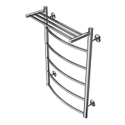 Водяной полотенцесушитель Azario Verona 500x800 П8 AZ04158P с полкой, нижнее/диагональное подключение, G 1/2 Хром-1