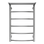 Водяной полотенцесушитель Azario Verona 500x800 П8 AZ04158P с полкой, нижнее/диагональное подключение, G 1/2 Хром-2