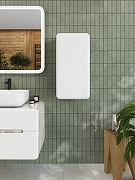 Тумба под раковину Art&Max Genova 80 AM-Genova-800-2C-SO-CH подвесная Белая глянцевая Бетон хафит-8