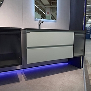 Тумба с раковиной Orans BC-2055-1200L-2GC 120 2055120L2GC подвесная Зеленая матовая-9