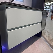 Тумба с раковиной Orans BC-2055-1200L-2GC 120 2055120L2GC подвесная Зеленая матовая-10