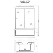 Душевая кабина Orans SR-86202W 150x90 86202W с гидромассажем-13