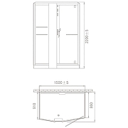 Душевая кабина Orans SR-89102LS White LH 150x100 L 89102LWLH с паром и гидромассажем-11